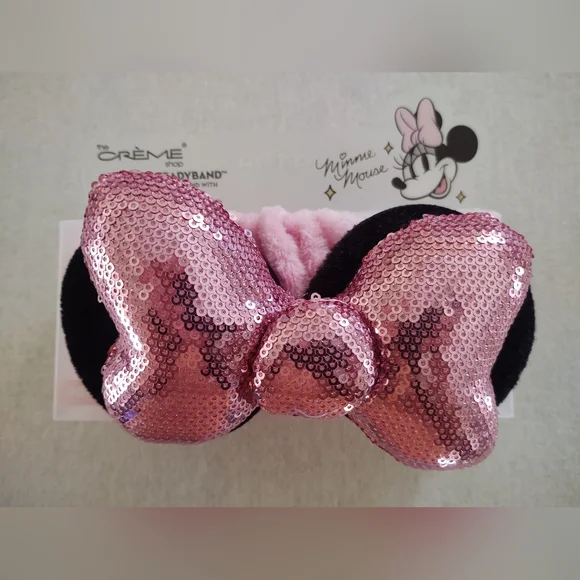 NWt Pink 🩷 Sequin Minnie Mouse Spa Headband~ - Picture 5 of 5
